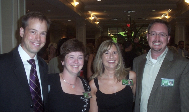 It was so great to see classmates that married other 87 classmates. Brian Bennett and Windy Martin Bennett with Karen Koppel McGee and Michael McGee